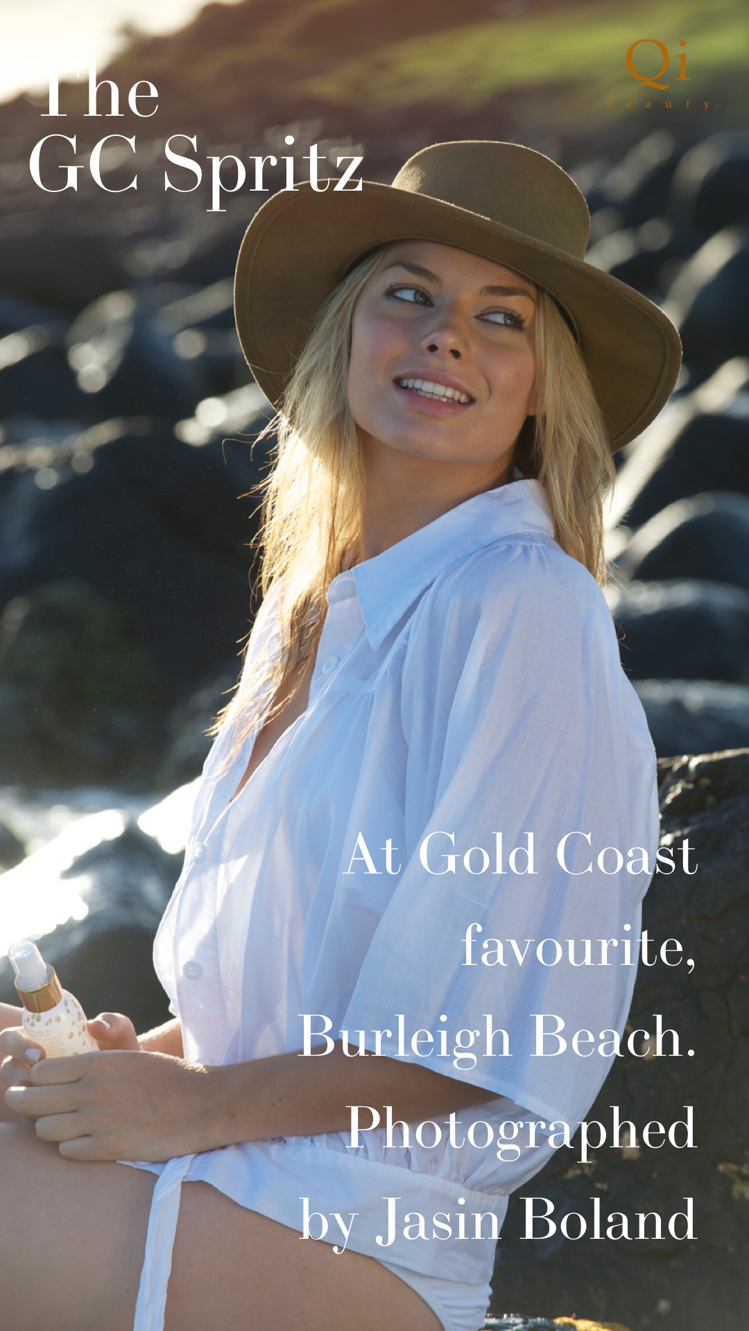 The Spritz_ Margot Robbie and the Qi beauty Spritz at Burleigh Headland